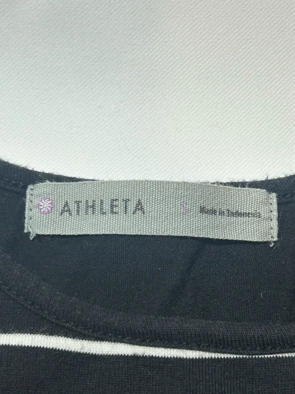 Athleta Black Tank Top with White Stripe - Picture 2 of 7
